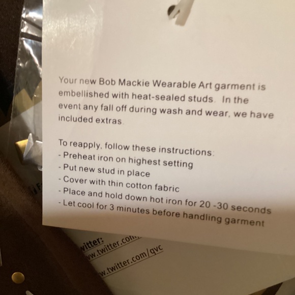 Bob Mackie Wearable Art Western Vest.  1X NWT - Picture 5 of 6